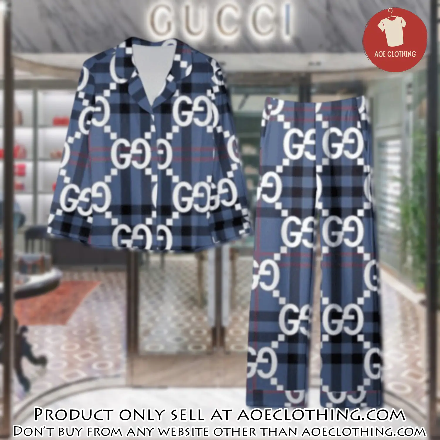 Trending luxury gc satin pajama set pjs1057 aoe2602006